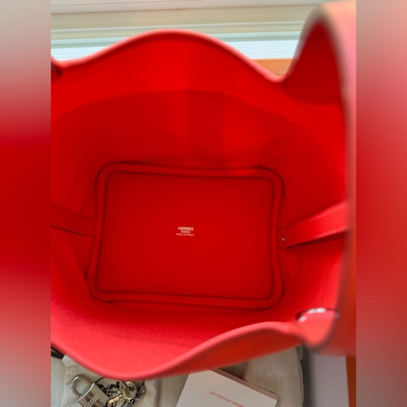 NEW Hermes Toile Goeland Swift Cargo Picotin Lock 18 Orange Field - Picture 9 of 11